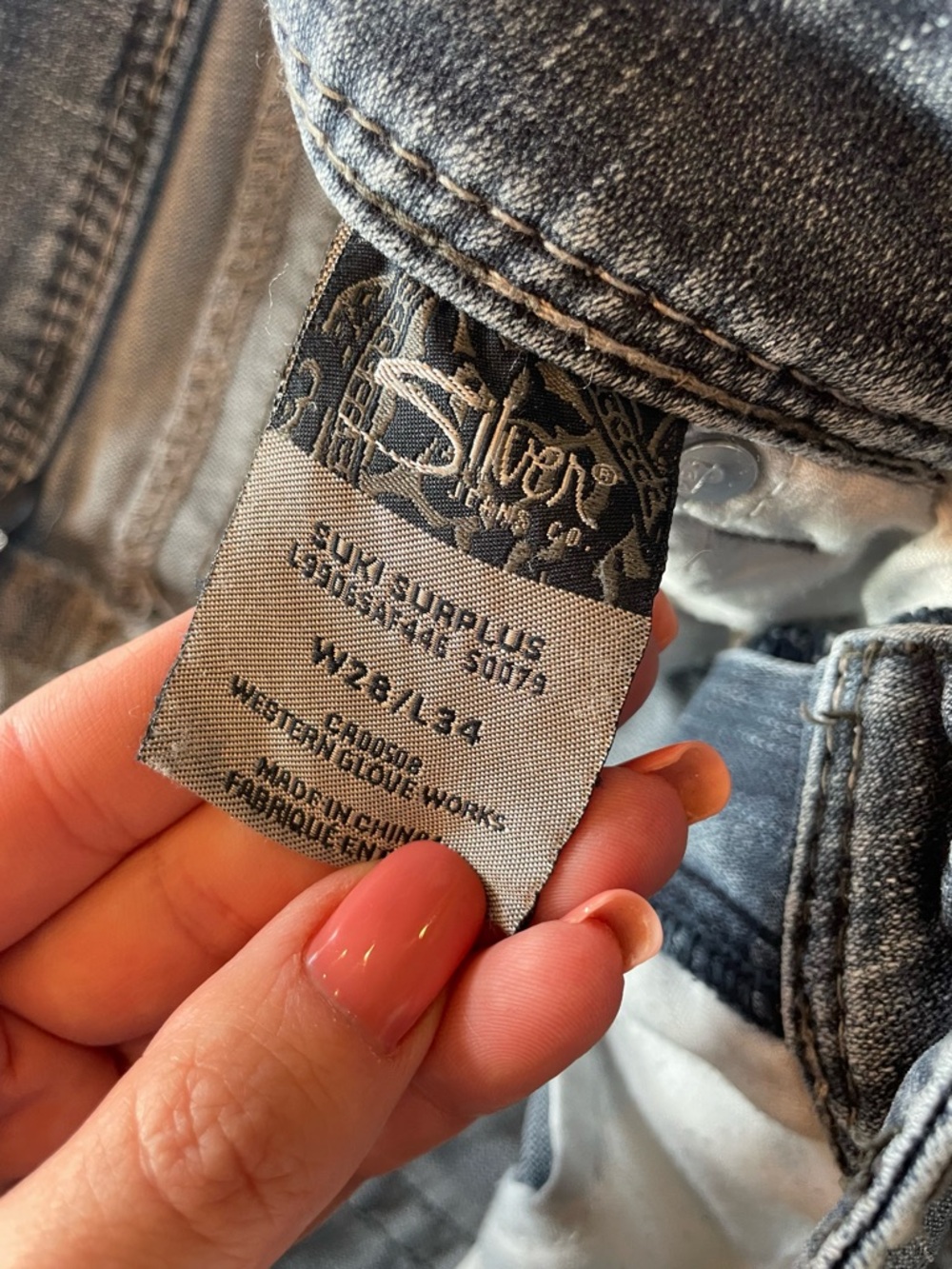 Women’s Y2K Silver “suki surplus” medium wash bootcut Jeans 28 - Picture 3 of 8